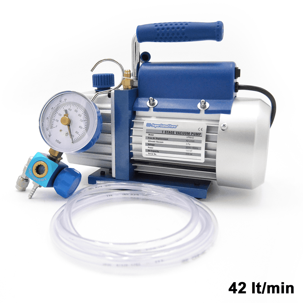 Pompe à vide 42 l/min avec manomètre et robinet