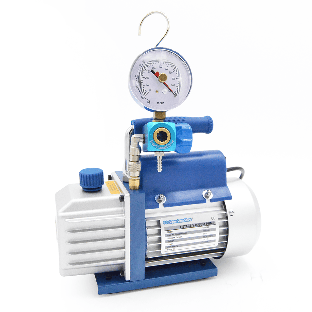 Pompe à vide 42 l/min avec manomètre et robinet
