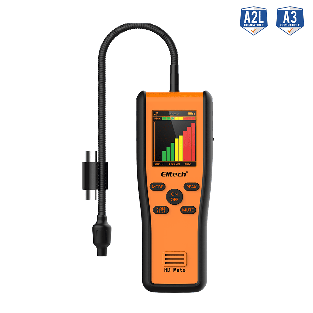 Détecteur électronique de fuites de gaz réfrigérant HD MATE Elitech 3 gr/y