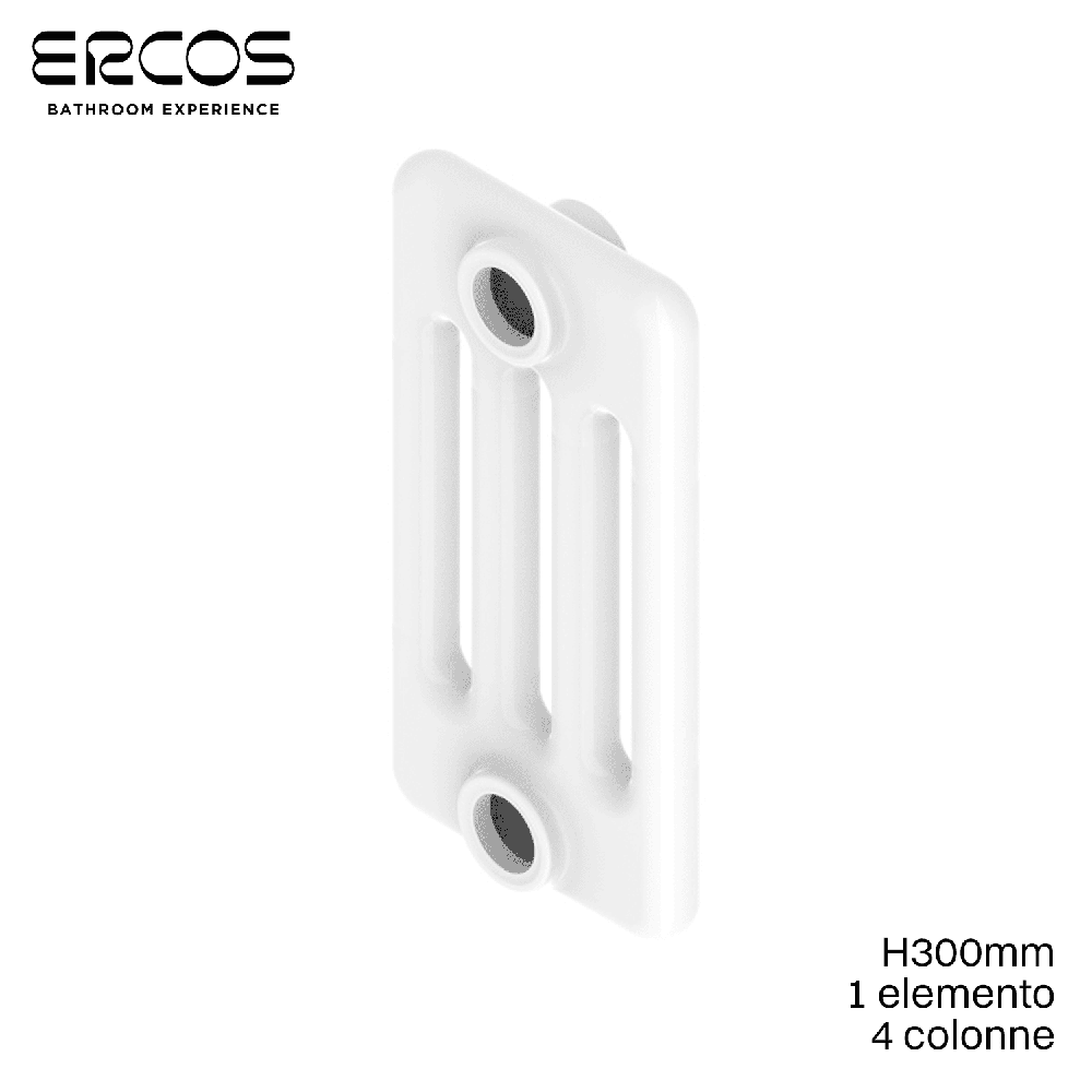 Radiateur tubulaire en acier à 4 colonnes Comby Ercos - H 300 mm