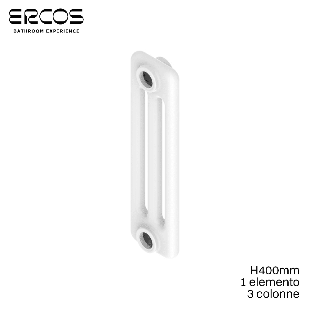 Radiateur tubulaire en acier à 3 colonnes - H 400 mm Comby Ercos