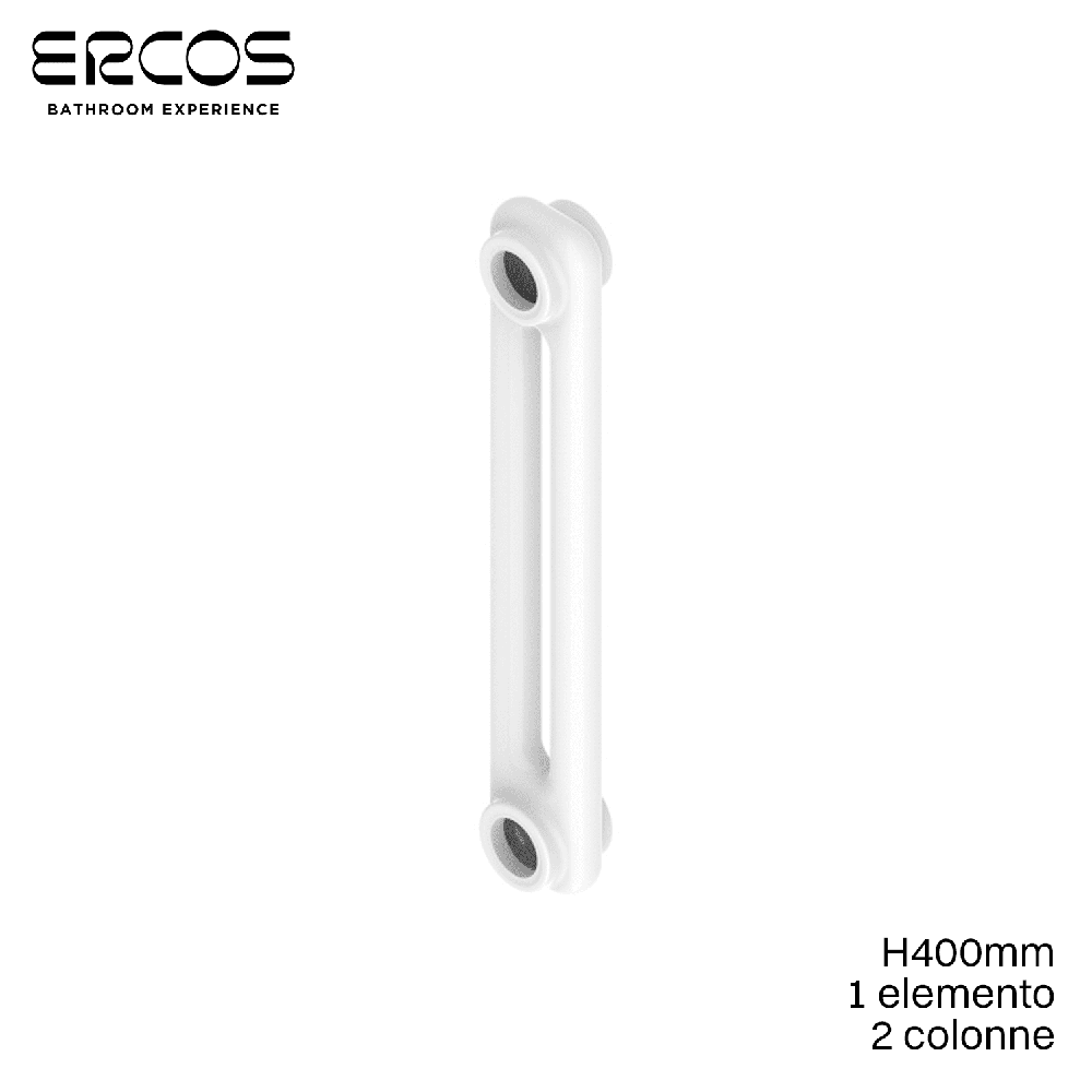 Radiateur tubulaire en acier Comby Ercos à 2 colonnes - H 400 mm