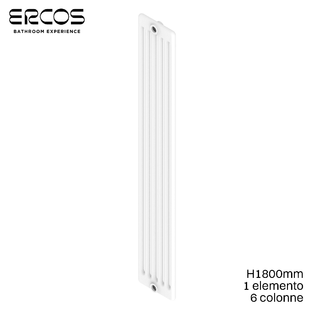 Radiateur tubulaire en acier Comby à 6 colonnes - H 1800 mm