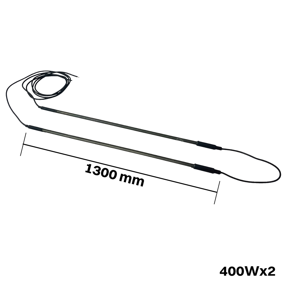 Résistance de dégivrage à double blindage 400 W x 2 x 1300 mm pour évaporateurs 220 V