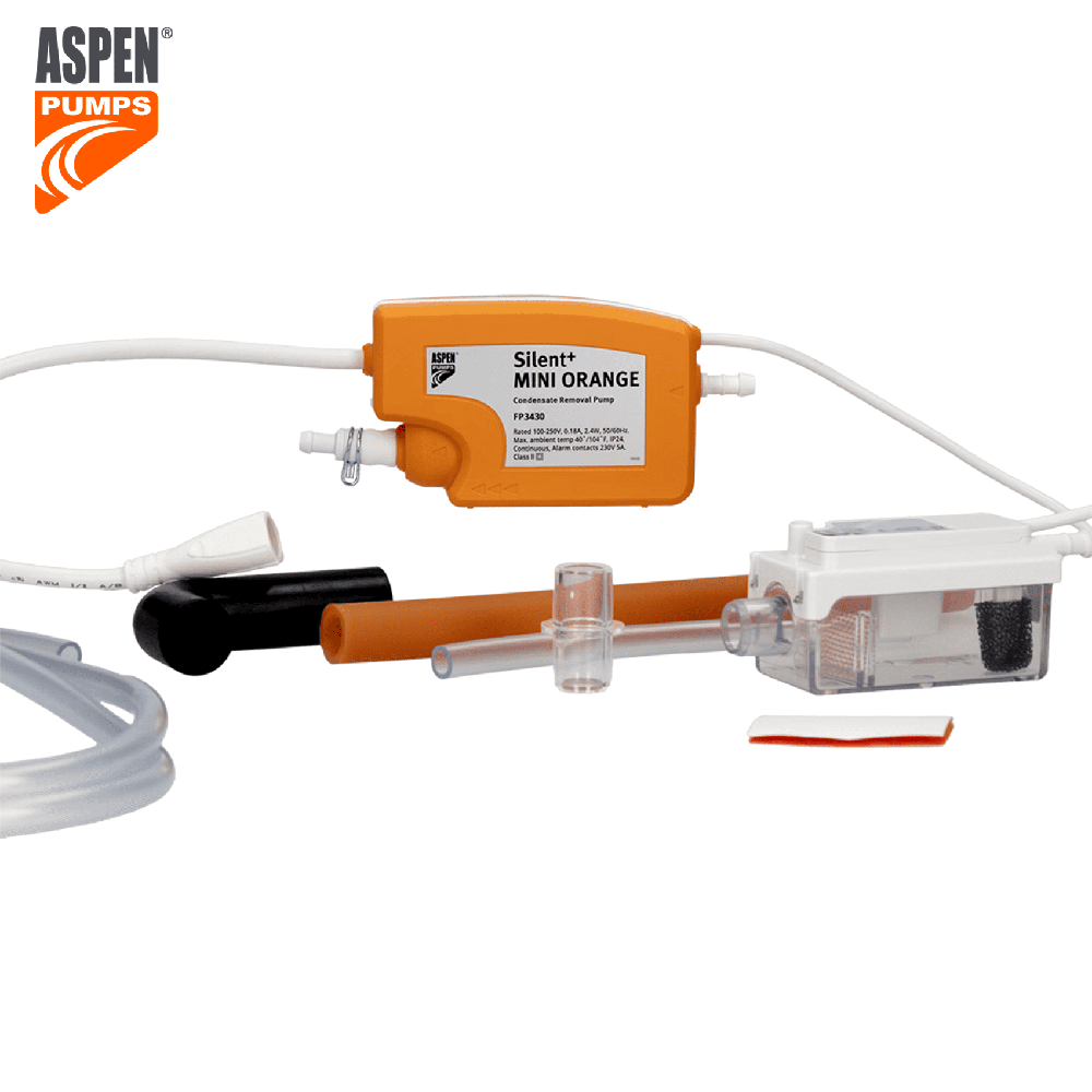 Pompe de vidange des condensats de climatisation Silent+ MINI ORANGE - Aspen Pumps