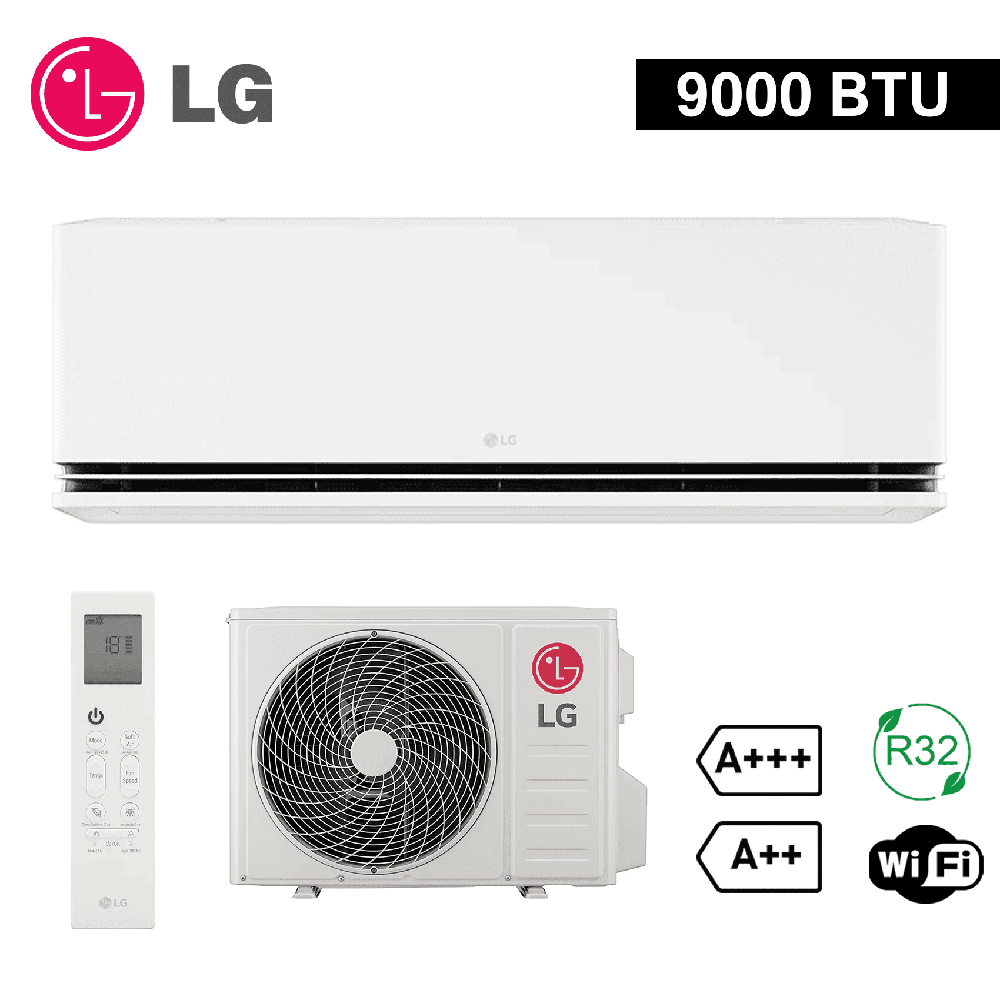 Climatiseur split LG Dualcool DELUXE WiFi 9000 BTU 2,5 kW A+++ / A++
