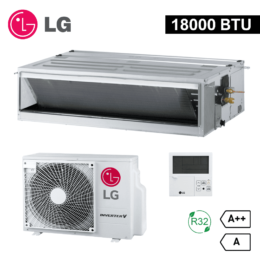 Climatiseur monobloc LG 18 000 BTU 5,0 kW A++ A COMPACT Inverter - commande murale incluse