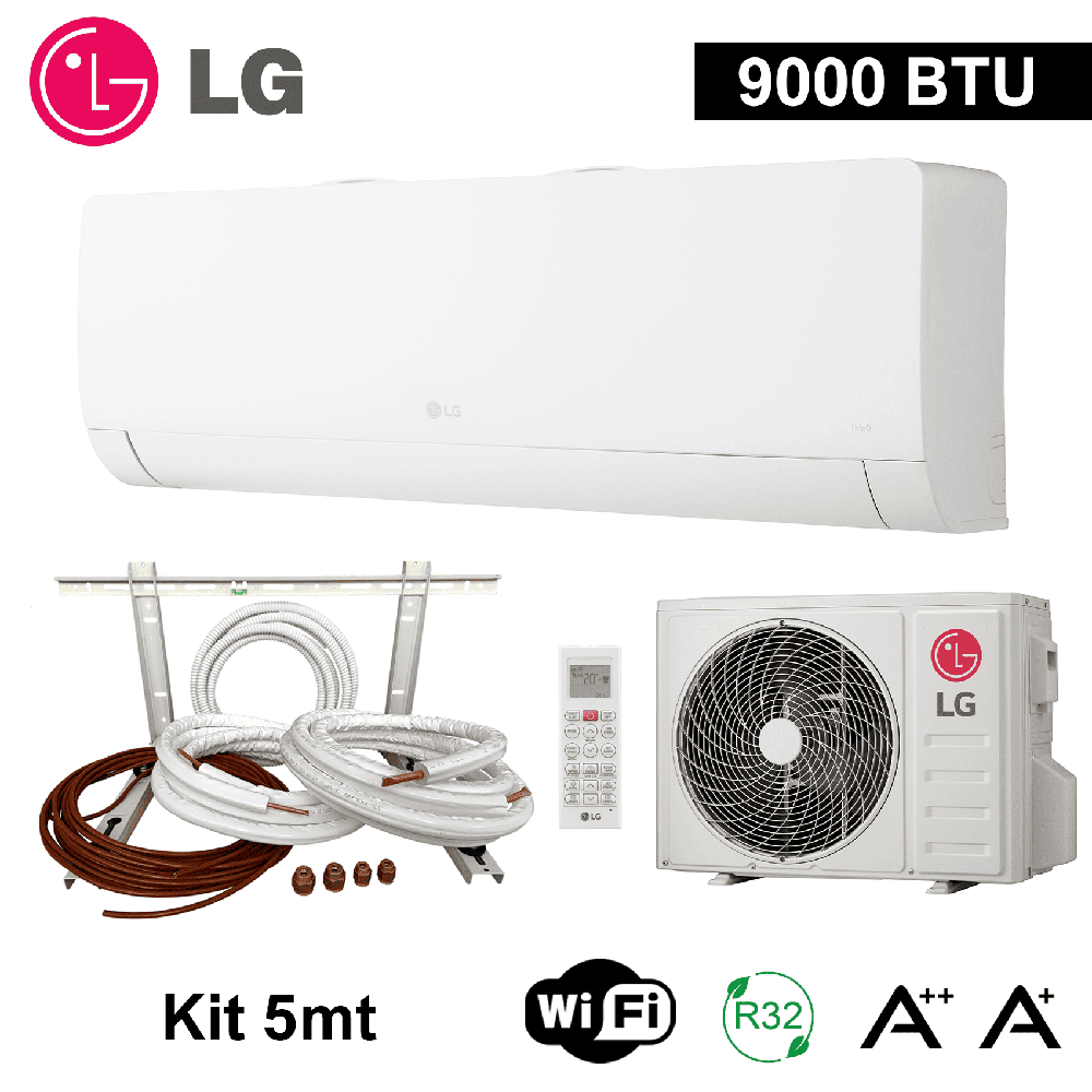 Climatiseur split LG LIBERO 9000 BTU 2,5 kW A++ A+ + kit d'installation de 5 m