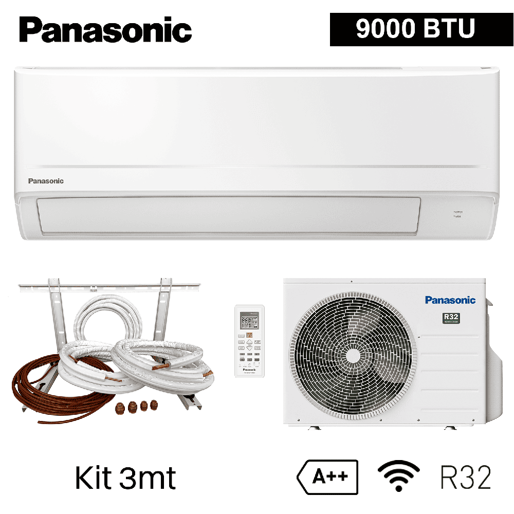 Climatiseur mono-split Panasonic BZ 9 000 BTU R32 A++ avec kit d'installation 3 m