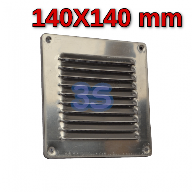 Grille carrée en acier inoxydable de 14 x 14 cm avec film protecteur