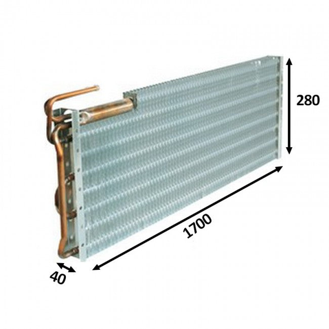 Static under-counter evaporator with one row - ESB1