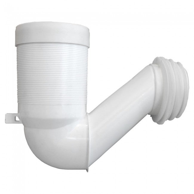 Coude technique décalé pour WC suspendu, raccourcissable à Ø 110 mm, bonde murale