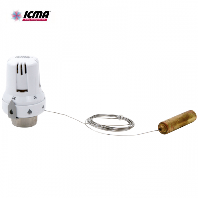 ICMA 995 - Tête thermostatique avec sonde déportée ? Plage de réglage : 20°-50°C