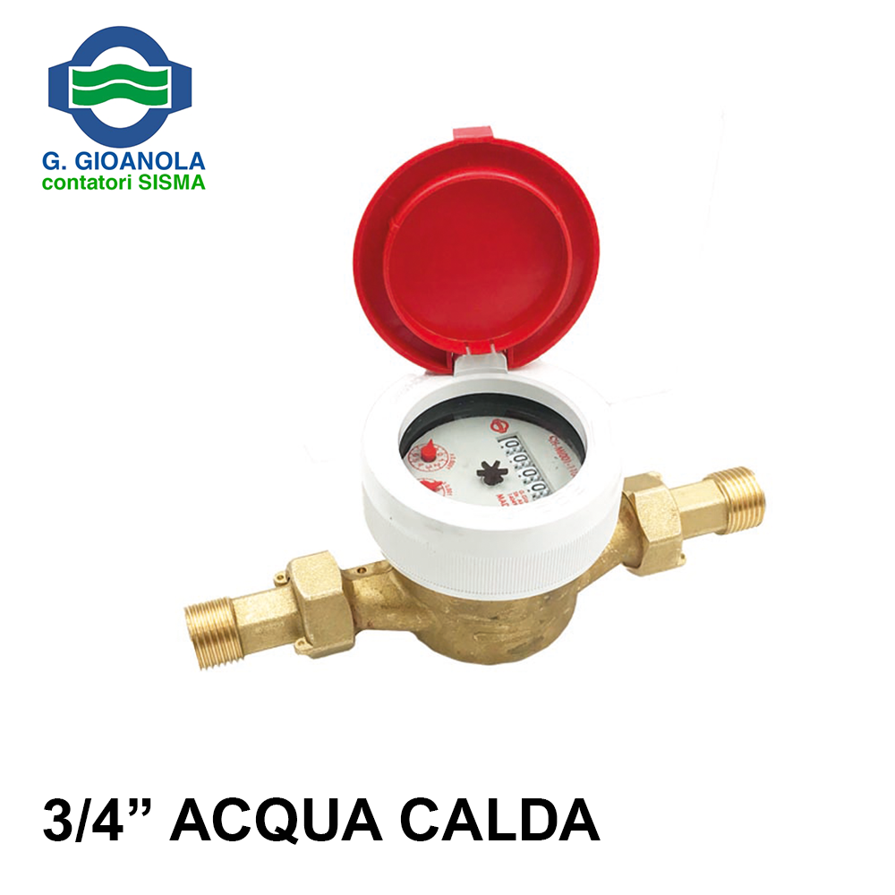 Compteur d'eau chaude à cadran humide 3/4'' - homologué CEE