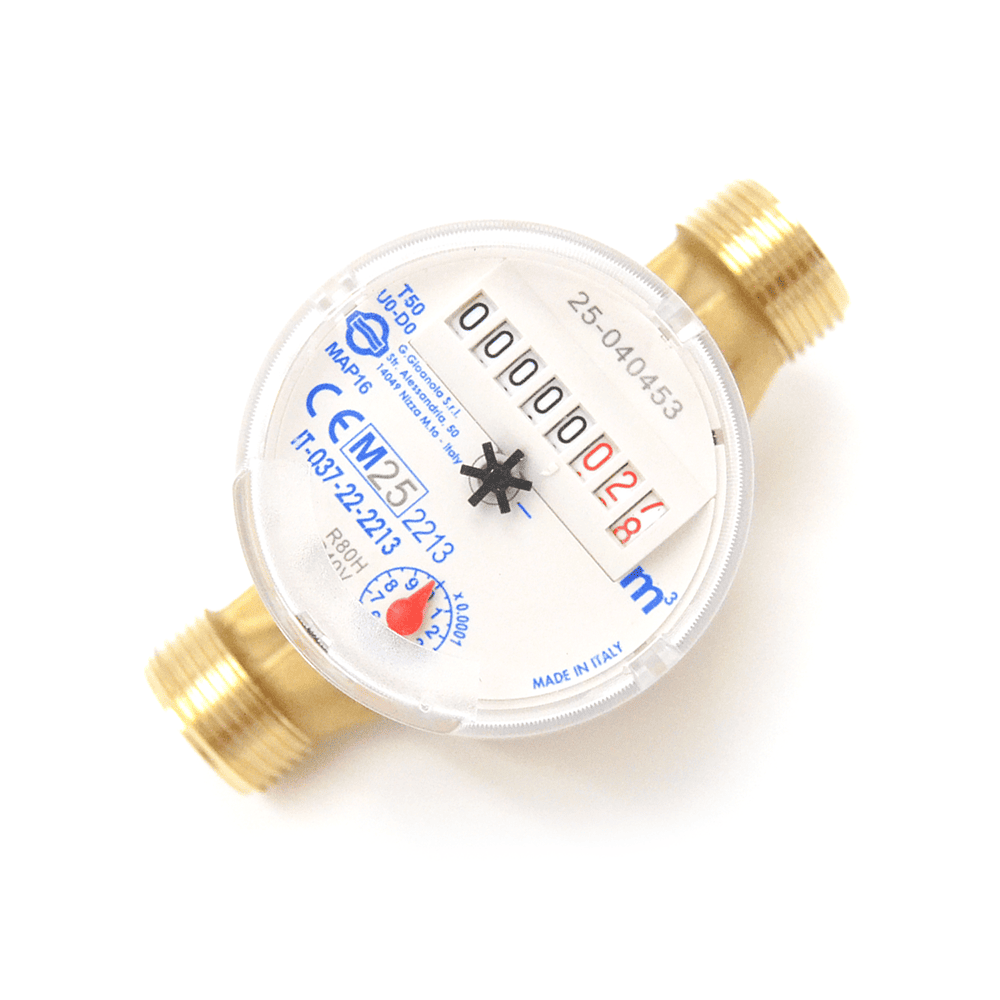 Compteur d'eau froide 3/4'' à cadran sec, homologué CEE