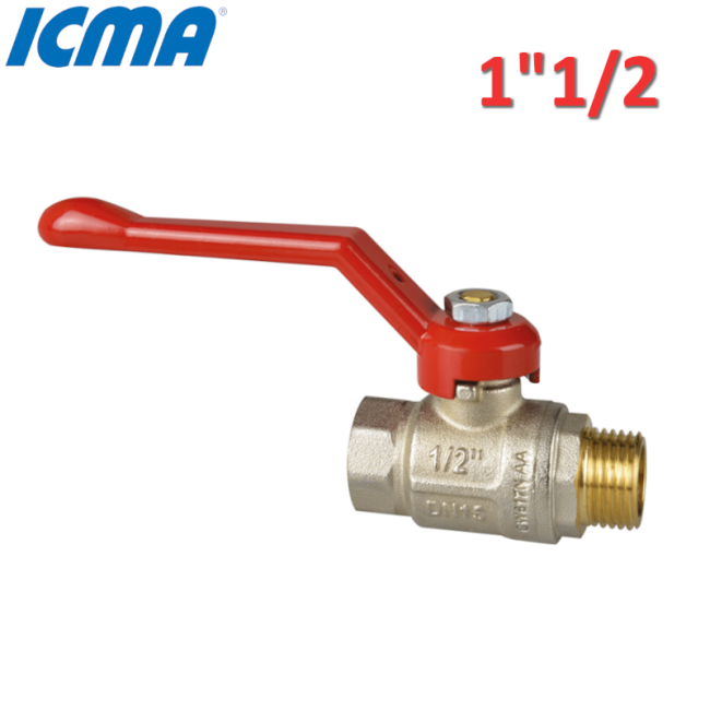 ICMA 352 - Vanne à bille - Filetage 1''1/2 M/F - Levier long