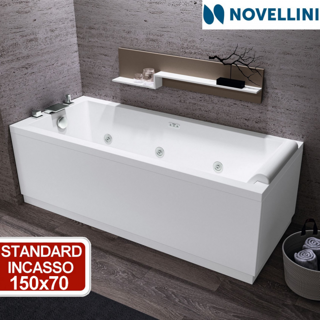 Novellini Calos 2.0 Baignoire à encastrer standard 150x70 cm