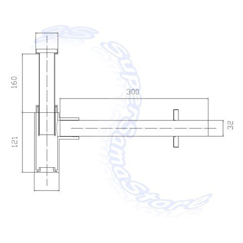 Siphon carré pour évier chromé de 1 1/4 po - PONSI