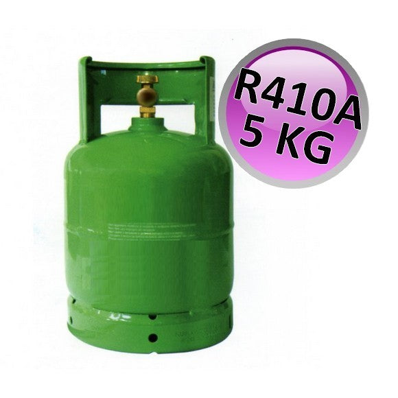 Bouteille de gaz R410A - 5 kg net - fluide frigorigène pour climatisation