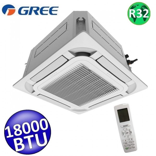 Unité intérieure cassette Gree 18 000 BTU R32, télécommande et grille de panneau TF05 incluses