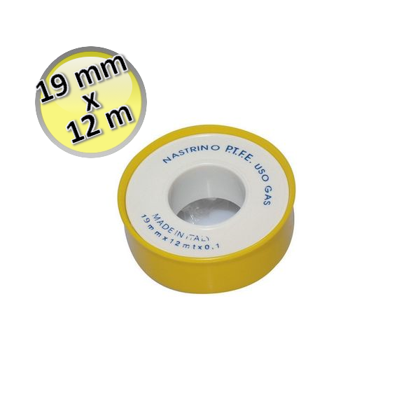 PTFE Gas Thread Seal Tape 19 mm x 12 m x 0.10 mm - for hydraulic threads and joints