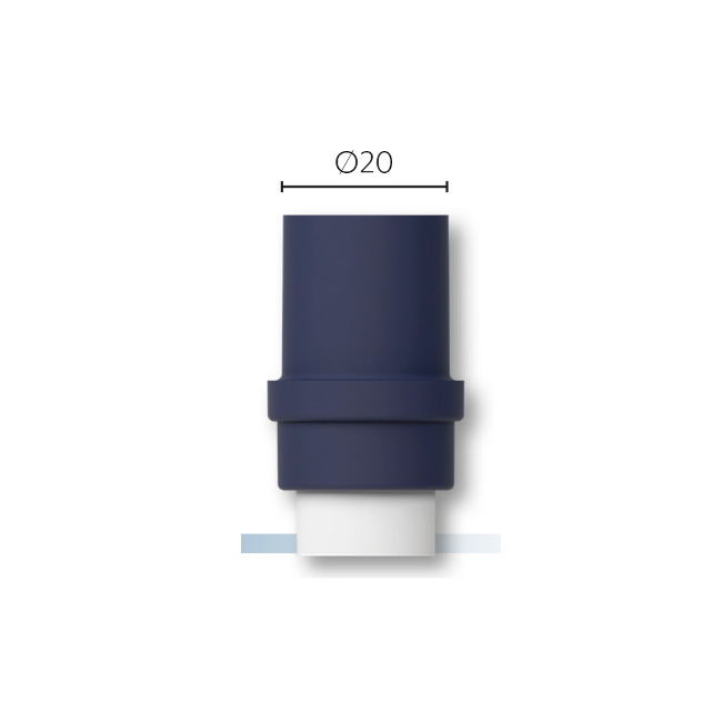 Raccord droit anti-insectes pour tuyau rigide Ø 20 mm - bleu - TAI.020