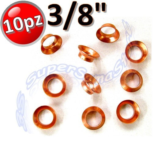 Jeu de 10 joints coniques en cuivre pour raccord SAE 3/8".