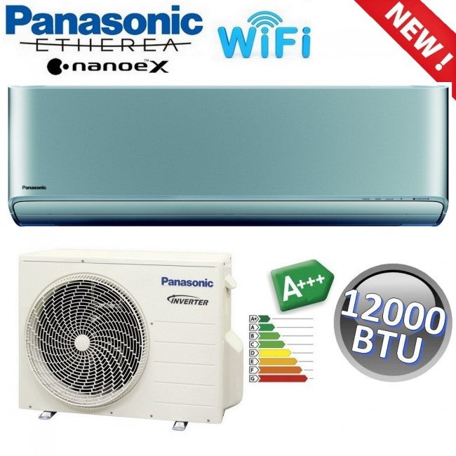 Climatiseur monosplit Panasonic ETHEREA SILVER R32 12000 BTU A+++ avec WiFi et NanoeX