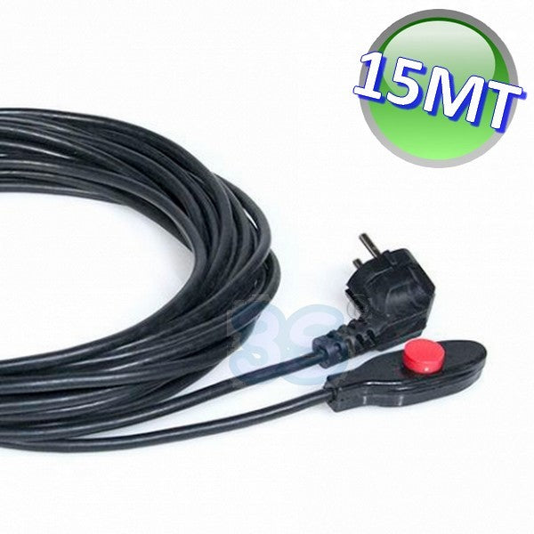 Câble chauffant NO FREE de 15 m, 15 W/m, avec prise et thermostat