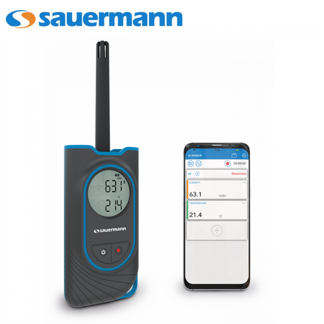 SAUERMANN Si-HH3 - Thermo-hygromètre sans fil avec sonde thermo-hygrométrique intégrée