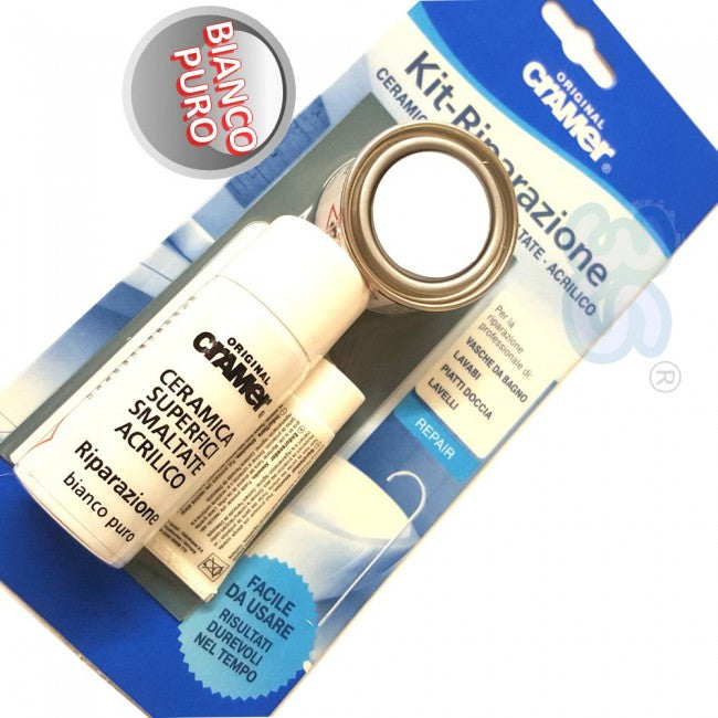Cramer - Ceramic Sanitary Repair Kit for Acrylic Enamelled Bathtubs PURE WHITE
