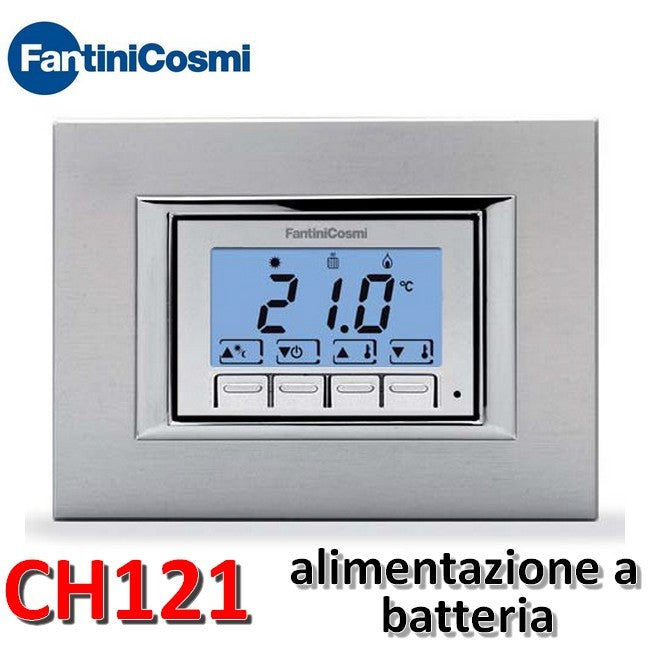 CH121 - Universal battery-powered digital room thermostat - Fantini Cosmi