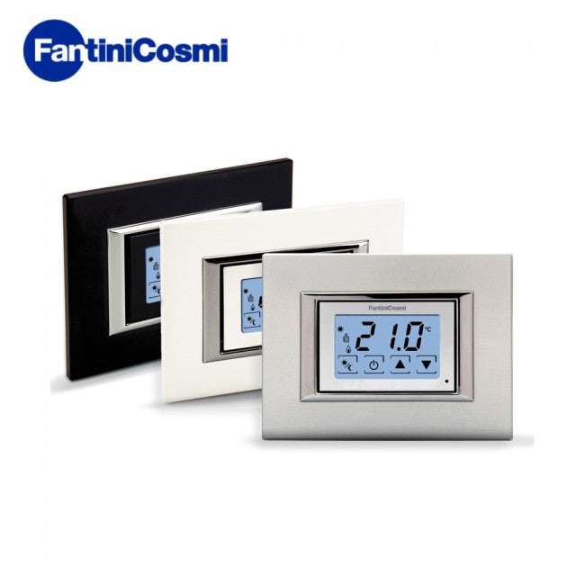 CH123TS - Backlit flush-mounted 230 V powered touchscreen thermostat - Fantini Cosmi