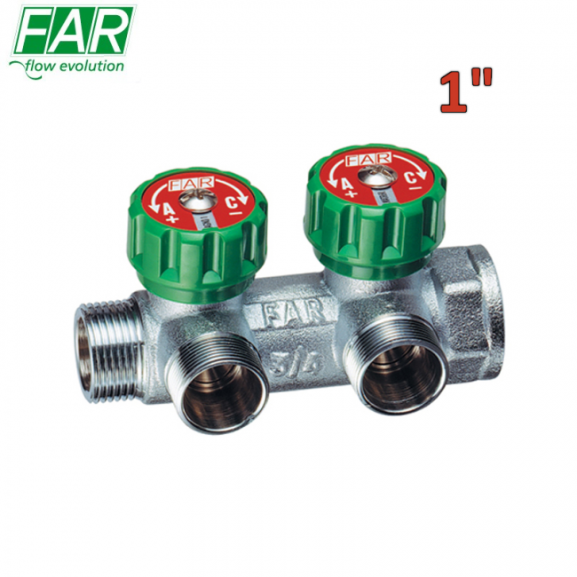 3825 - Collecteur multivoies 2 voies 1'' avec vannes d'arrêt - FAR