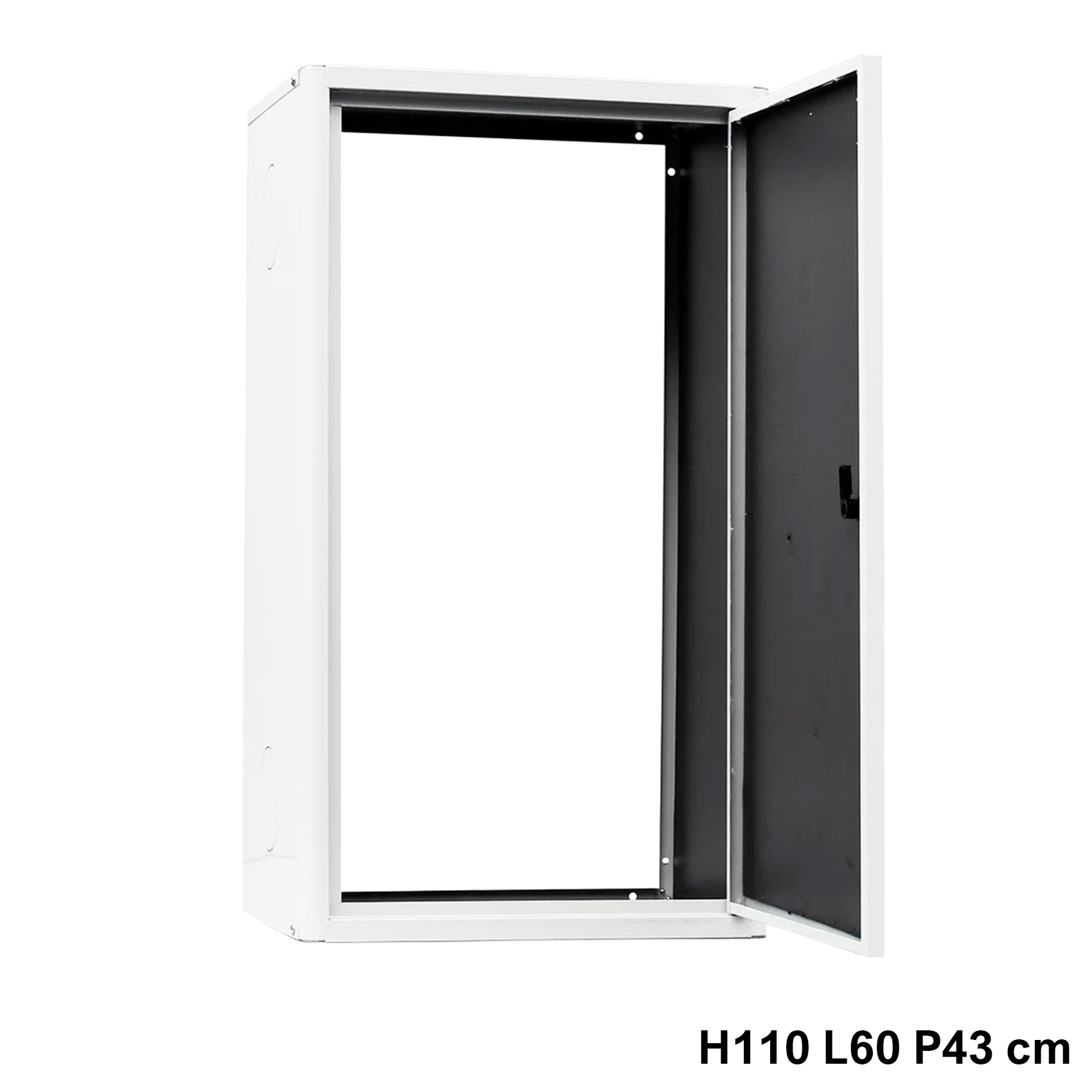 White painted sheet metal insulated boiler cover, dimensions H110 W60 D43 (cm)