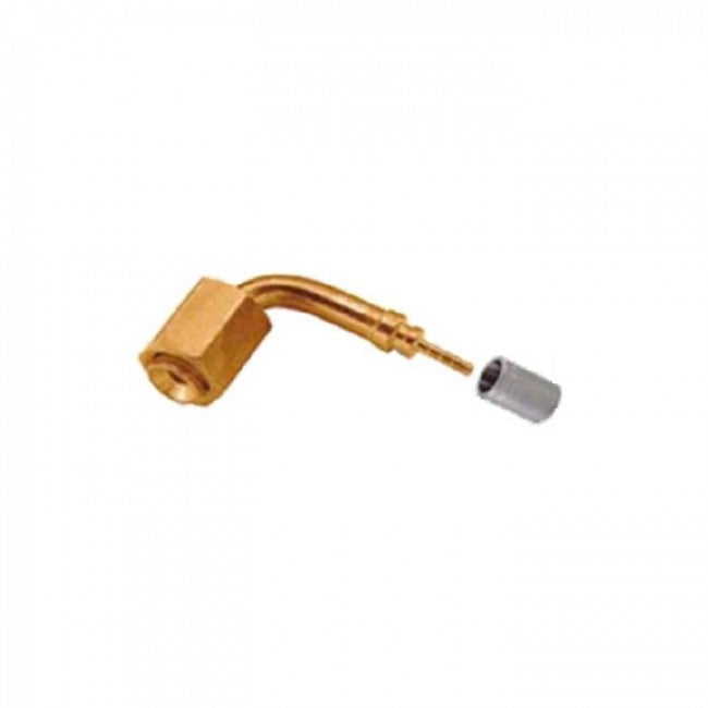 Raccord coudé à 90° 1/4'' SAE femelle pour tube capillaire thermoplastique Ø 2,0 x 5,9 mm