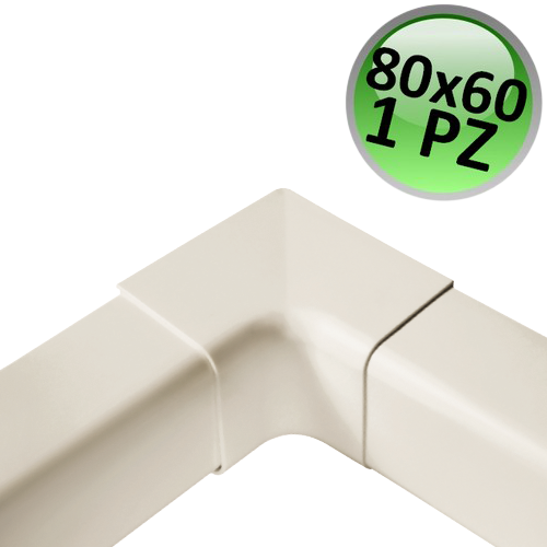 Connecteur d'angle interne pour profilé 80x60 mm - 1 pièce
