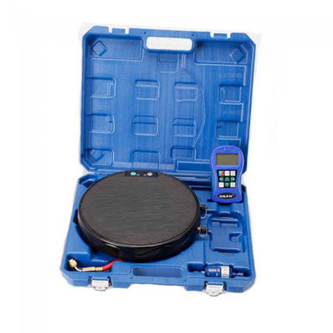 Balance programmable sans fil d'une capacité de 100 kg pour le remplissage de gaz réfrigérant.