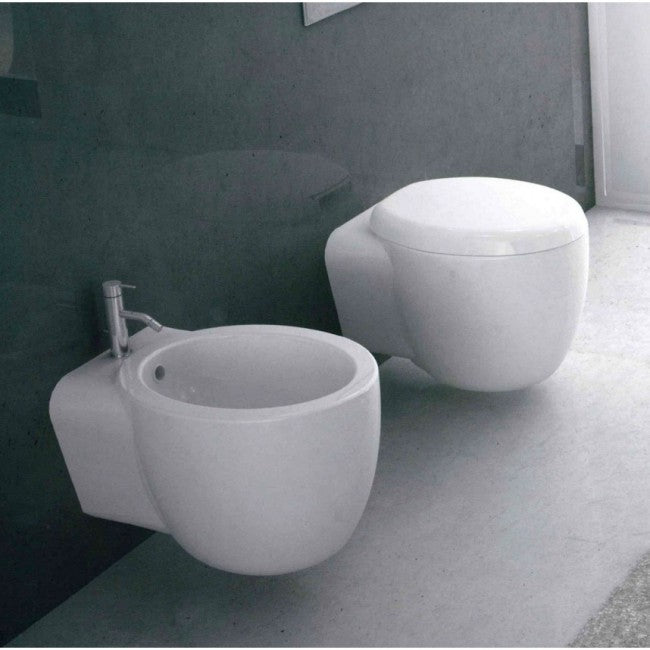 WC suspendu avec siège et bidet - Modèle MINI 9.0