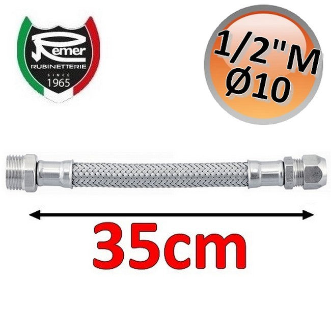 FlexItaly water hose 35 cm - 1/2'' male x Ø 10 mm double cone