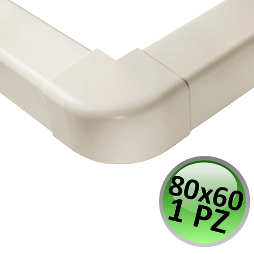 Connecteur d'angle externe pour profilé 80x60 mm - 1 pièce