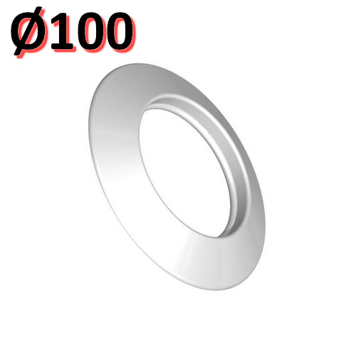 White silicone rubber wall flange for Ø 10 mm pipes