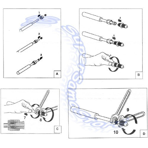 Embout de raccordement auto-évasé 1/4'' pour climatisation en cuivre