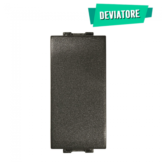 Interrupteur inverseur unipolaire 16 A, noir anthracite, compatible avec Living International / Light-February Electric