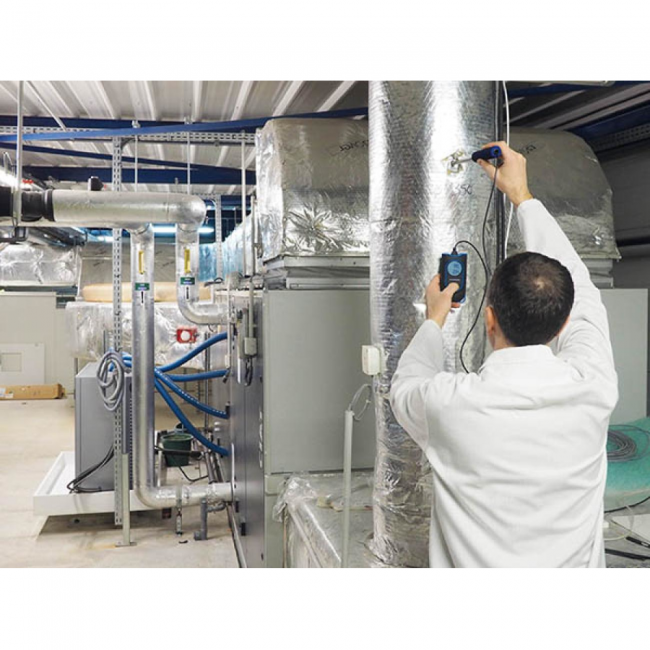 SAUERMANN SIVH3 - Thermomètre anémomètre à fil chaud sans fil avec sonde télescopique de 80 cm - Température -10 à +60 °C