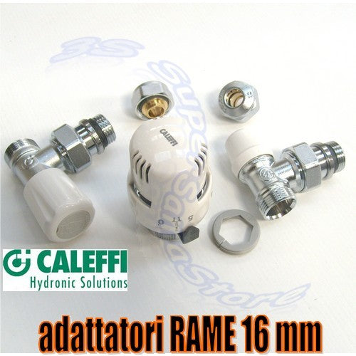 Kit cuivre Caleffi D.16 avec tête thermostatique