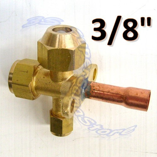 vanne avec prise de service et rubinetto 3/8'' unité externe climatisationzatore
