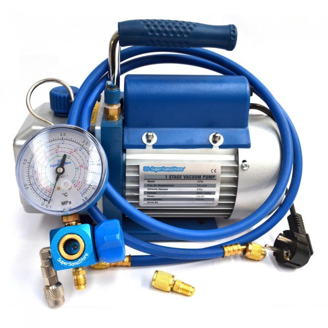Kit de charge et de mise sous vide - Pompe 70 l/min - Manomètre R32 R410A R407C R134A - Tuyau