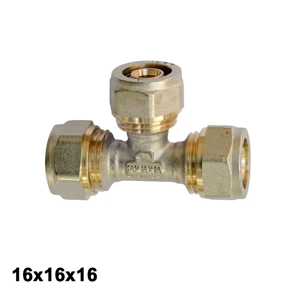Vis multicouche - Raccord en T à 90°, diamètre 16 mm