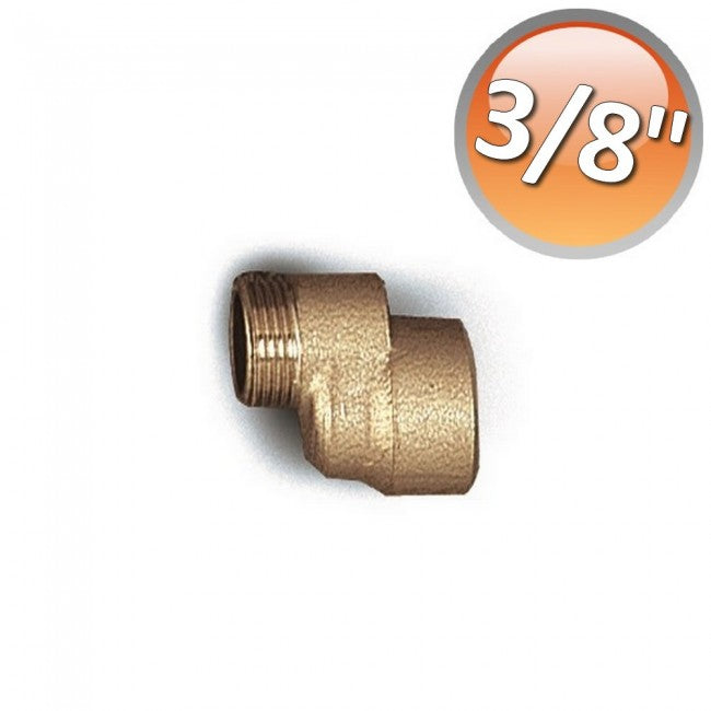 Raccord de radiateur excentrique en laiton nickelé, raccords MF 3/8", déport de 10 mm